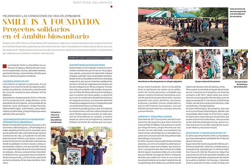 Reportaje en revista Dentistas Smile is a Foundation 2020